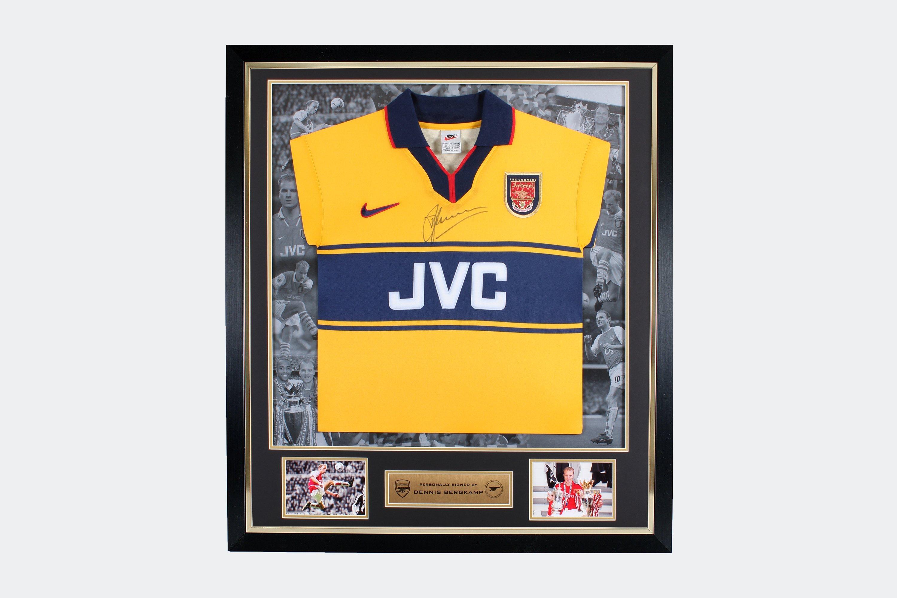 Dennis Bergkamp Framed Signed 97-99 Away Shirt