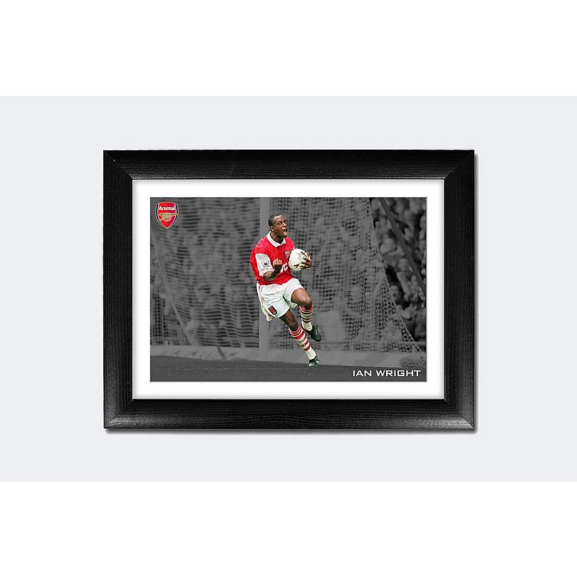 Arsenal Framed Ian Wright 100 Goals Print