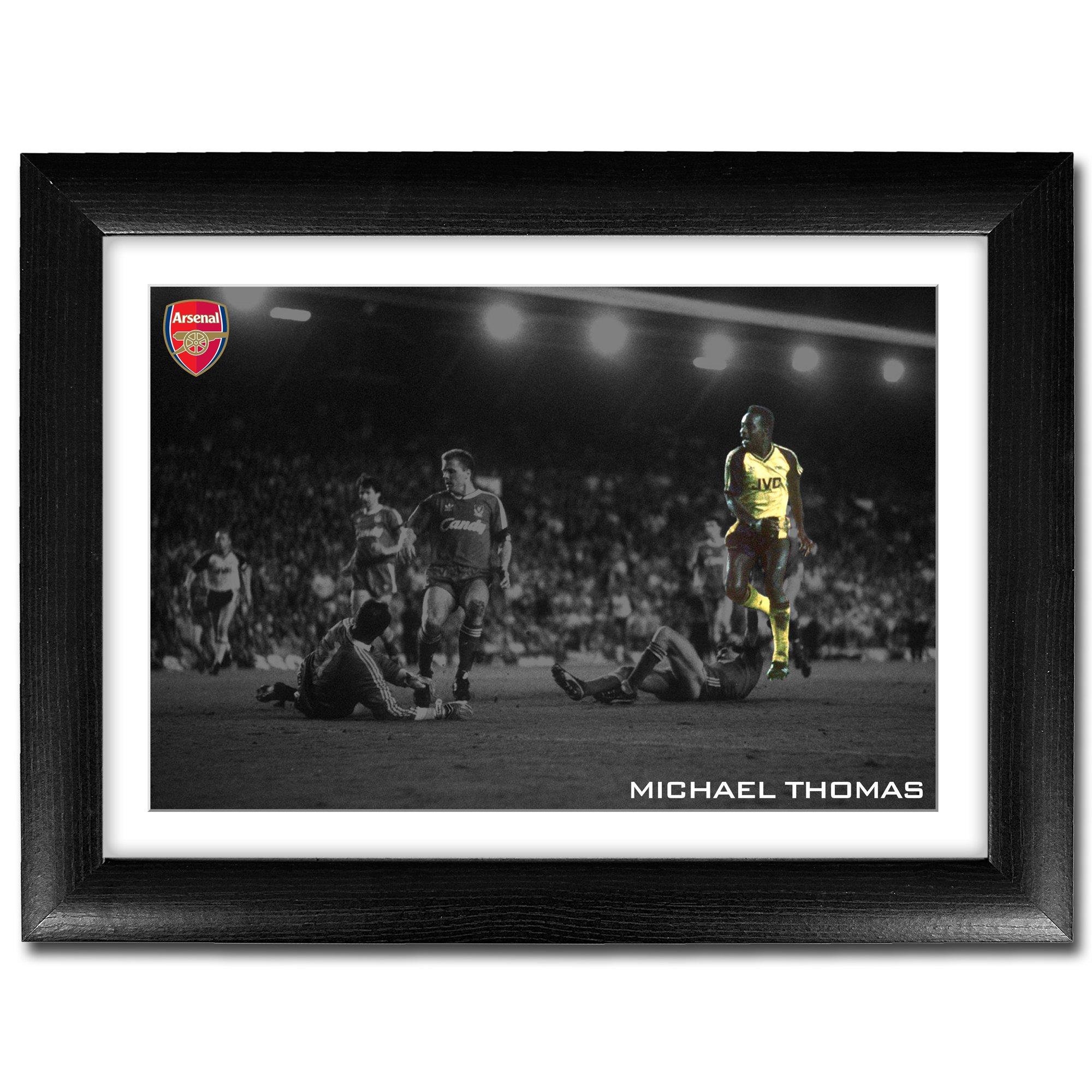 Arsenal Framed Michael Thomas Anfield 89 Print
