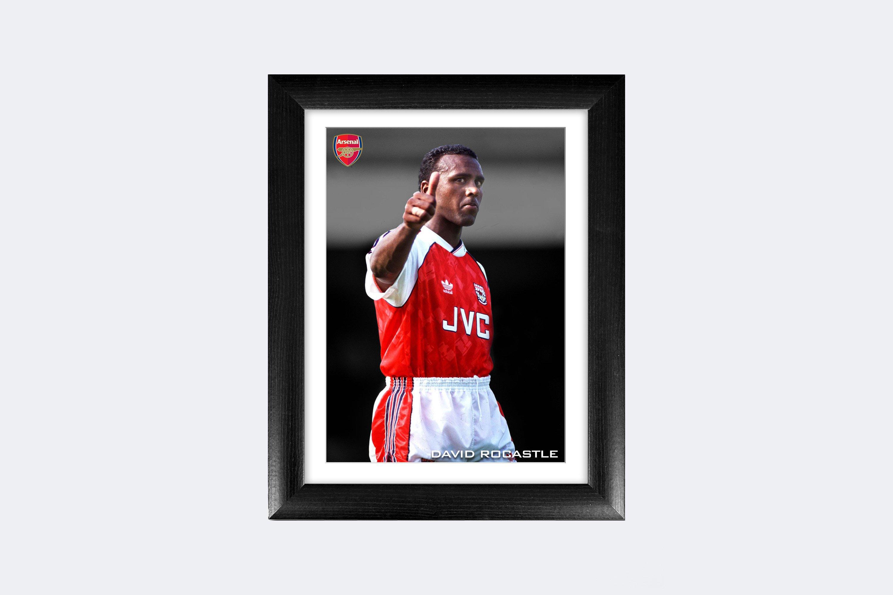Arsenal Framed David Rocastle Thumbs Up Print