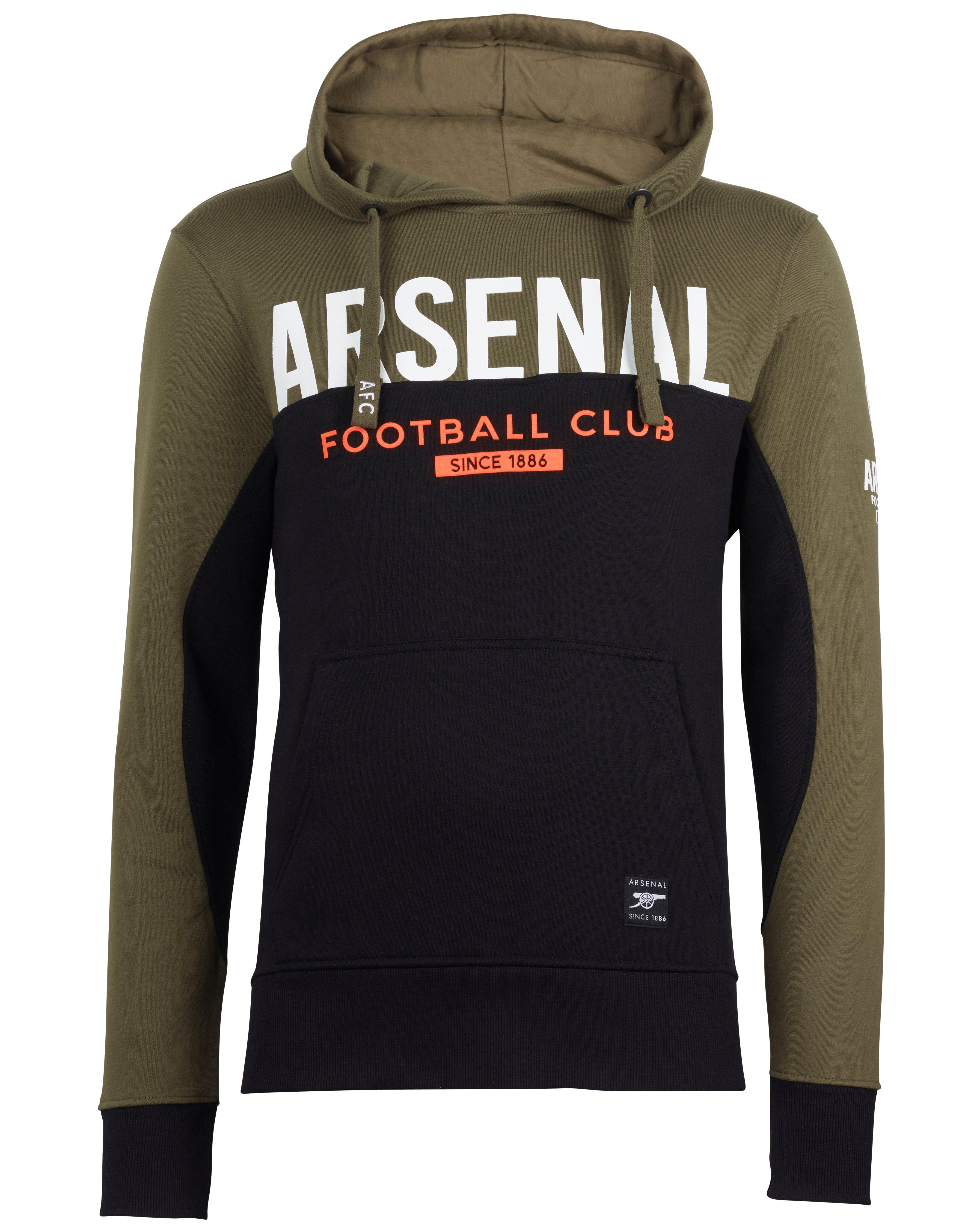 arsenal since 1886 contrast panel hoodie