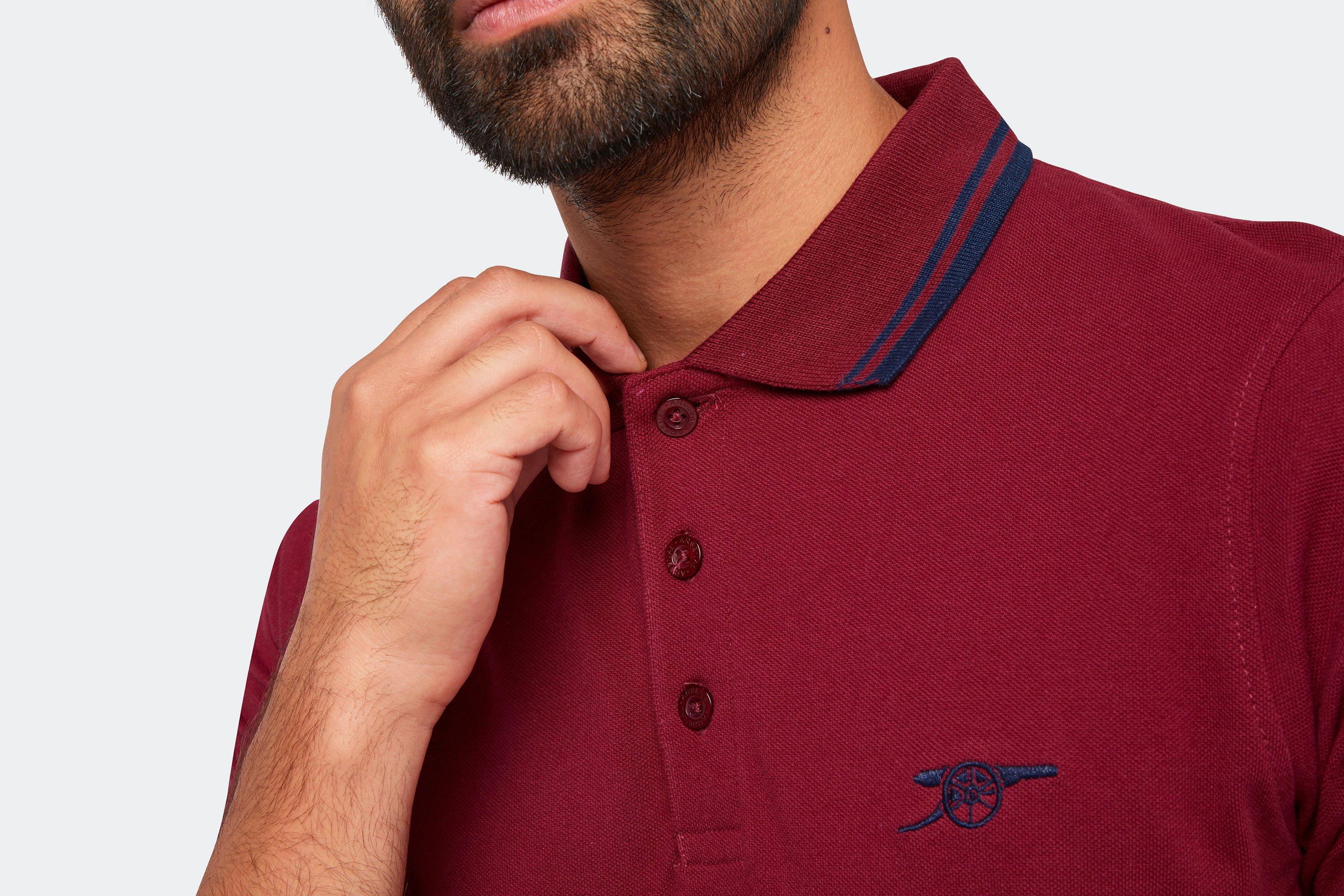 Arsenal Since 1886 Cannon Polo Shirt Dark Red| Official Online Store