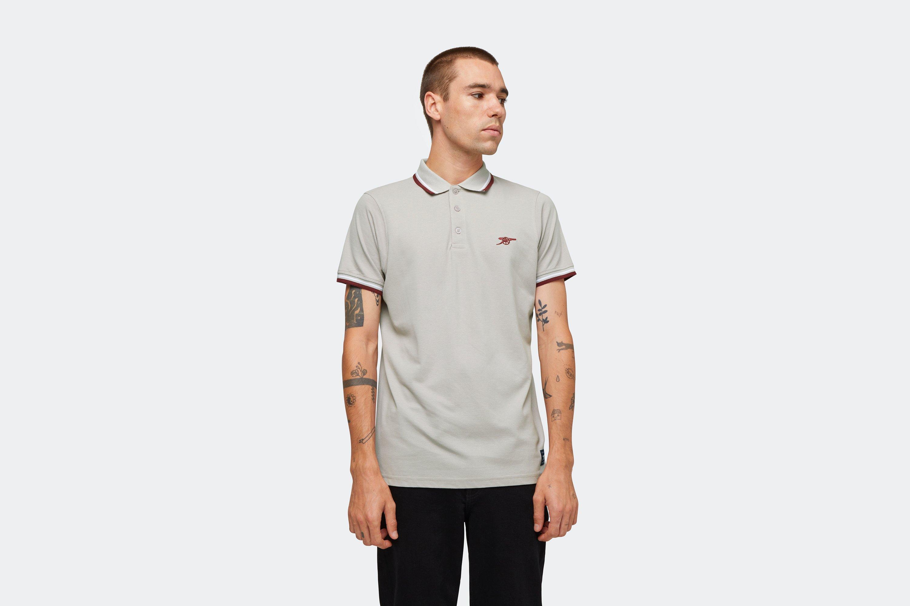 Arsenal 1886 Light Grey Cannon Polo Shirt