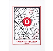 Arsenal On The Map Print