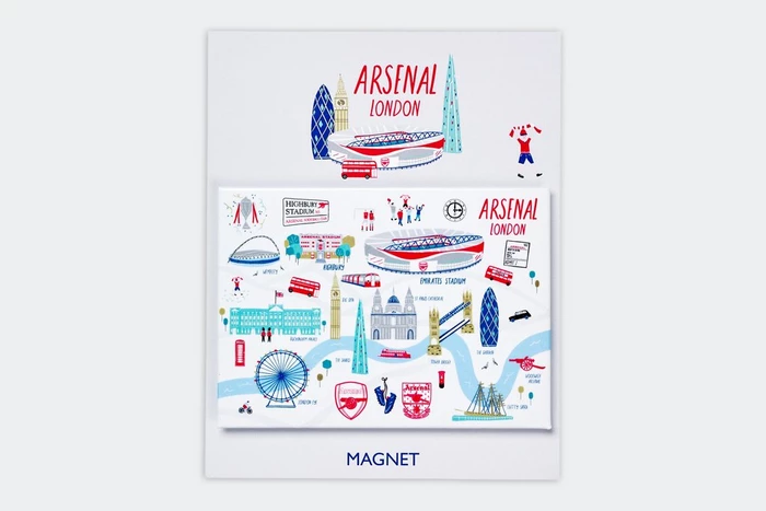 Arsenal London Map Magnet