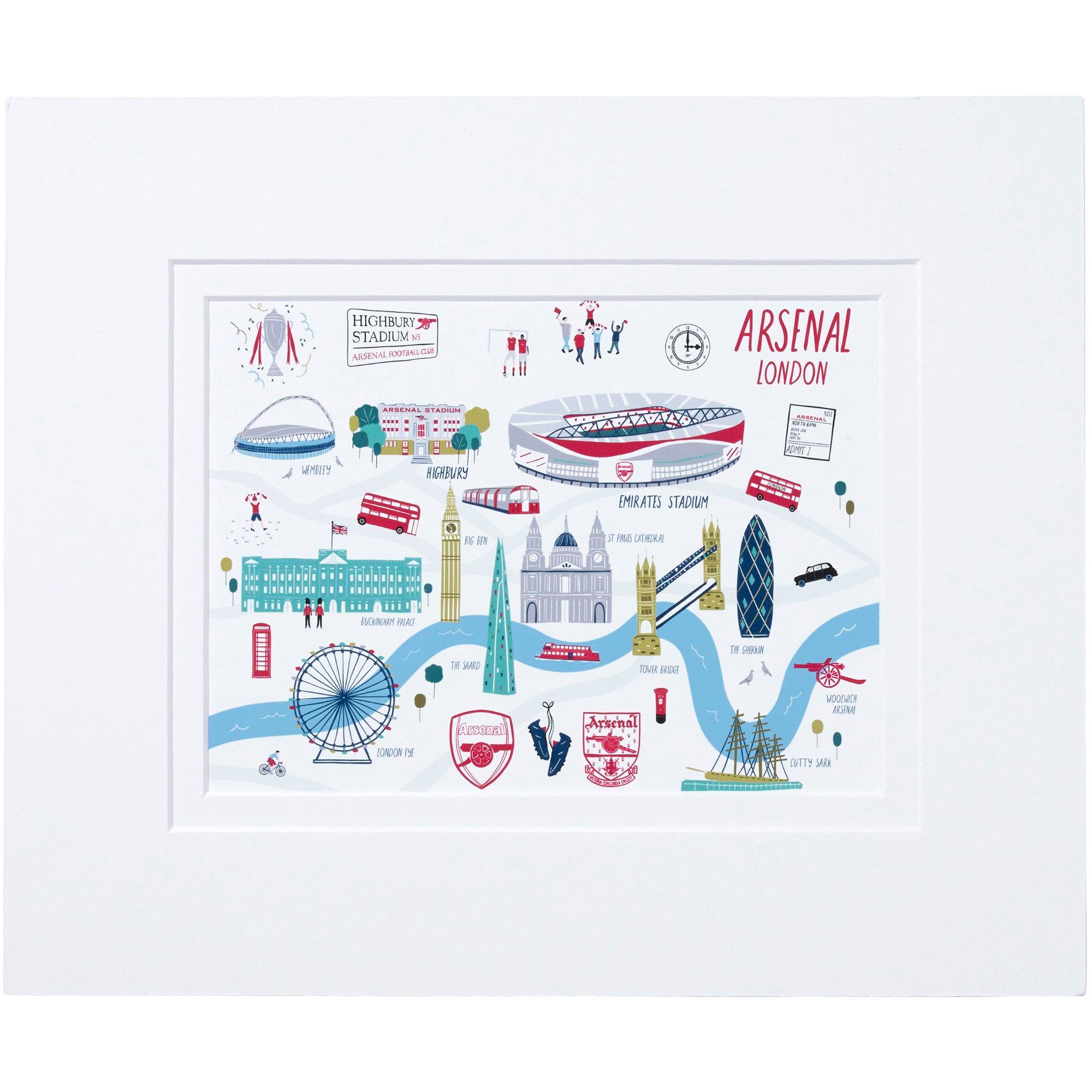 Arsenal London Map Print | Official Online Store