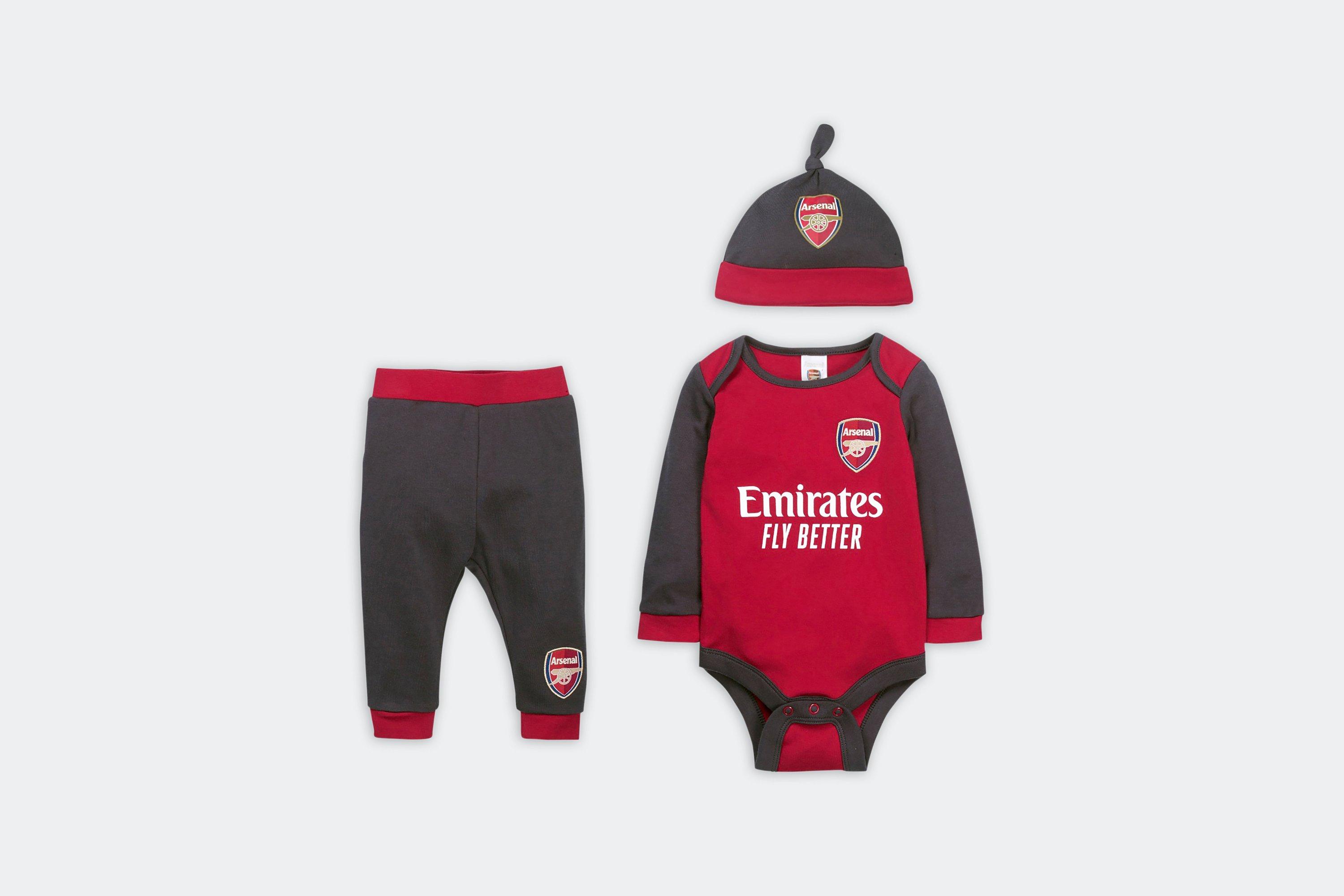 personalised arsenal baby grow