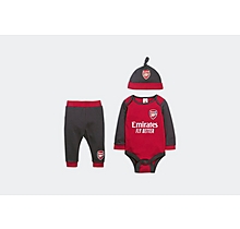 Arsenal Baby 3 Piece Bodysuit, Pant, Hat Set