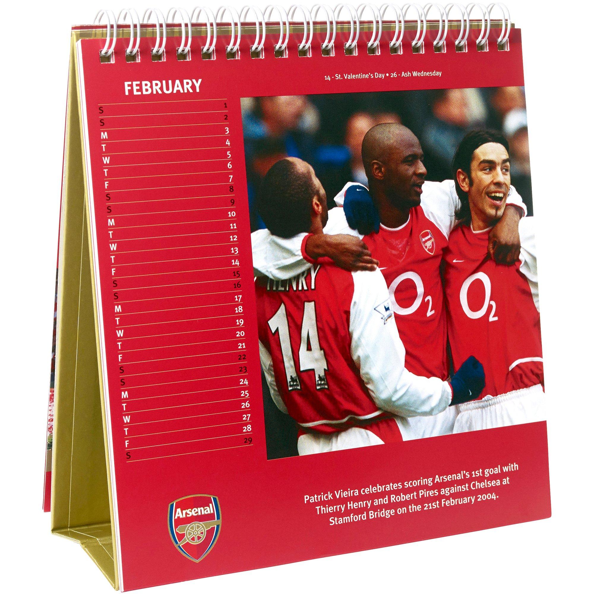 Arsenal 2020 Desk Calendar Official Online Store