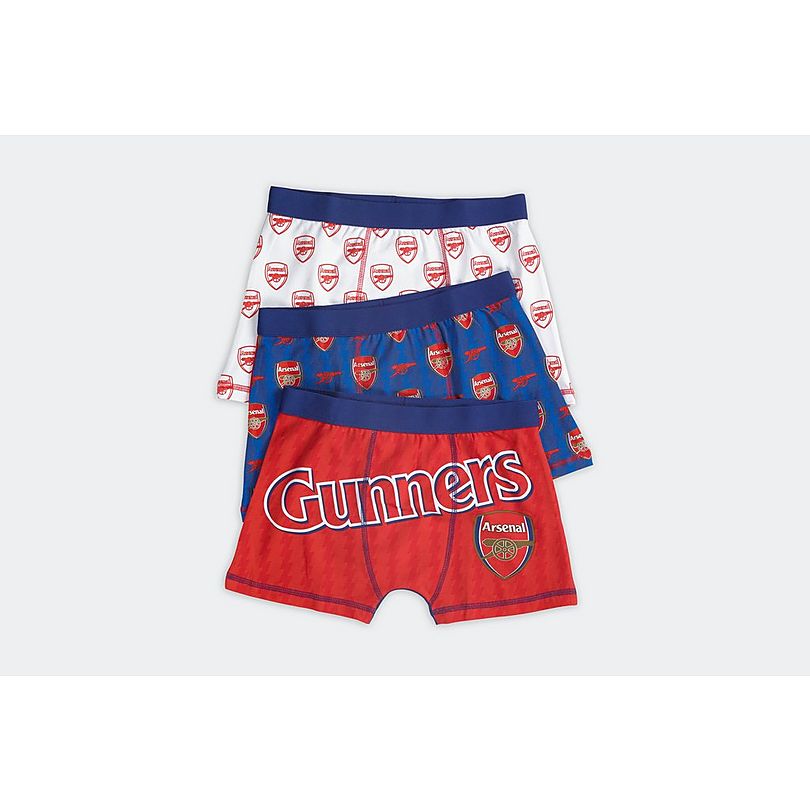 Arsenal Kids 3 Pack Patterned Boxers