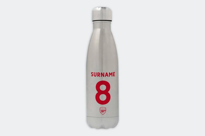 Arsenal Personalised Name and Number Water Bottle