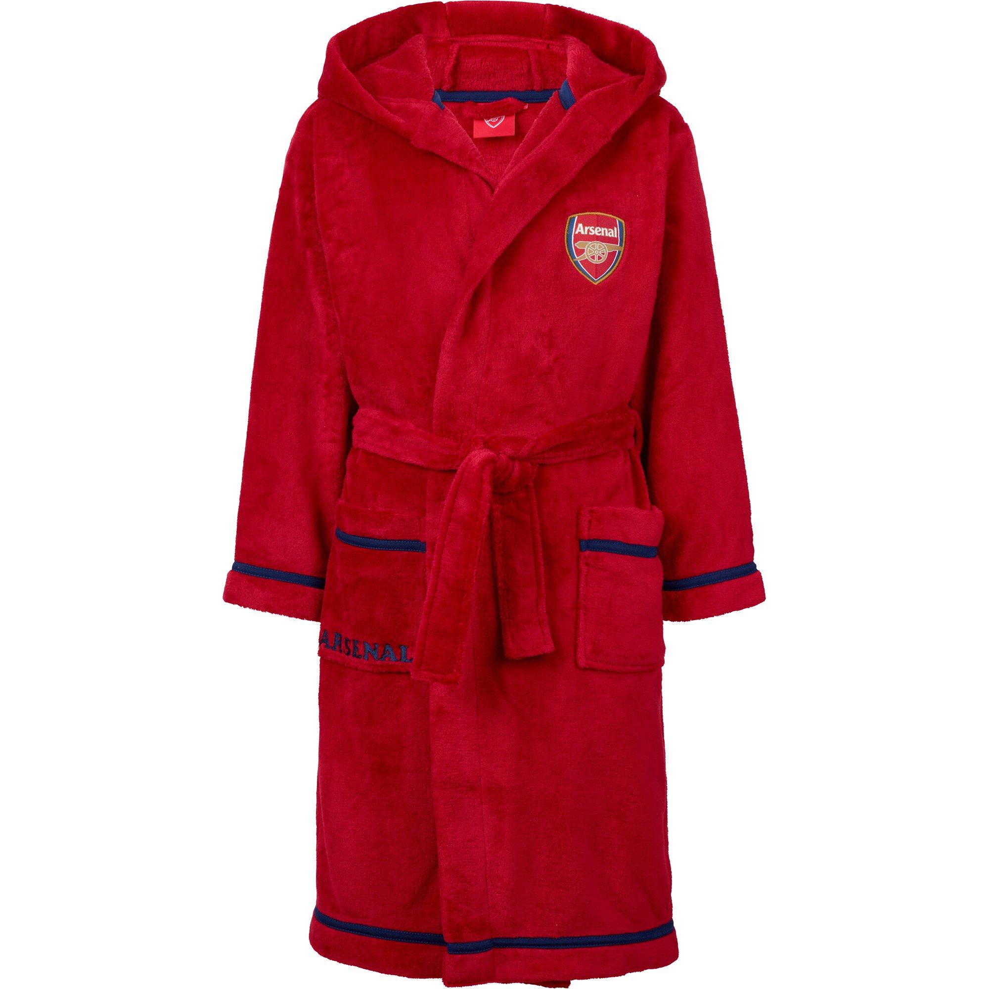 Arsenal Kids Fleece Red Dressing Gown, Multicolor