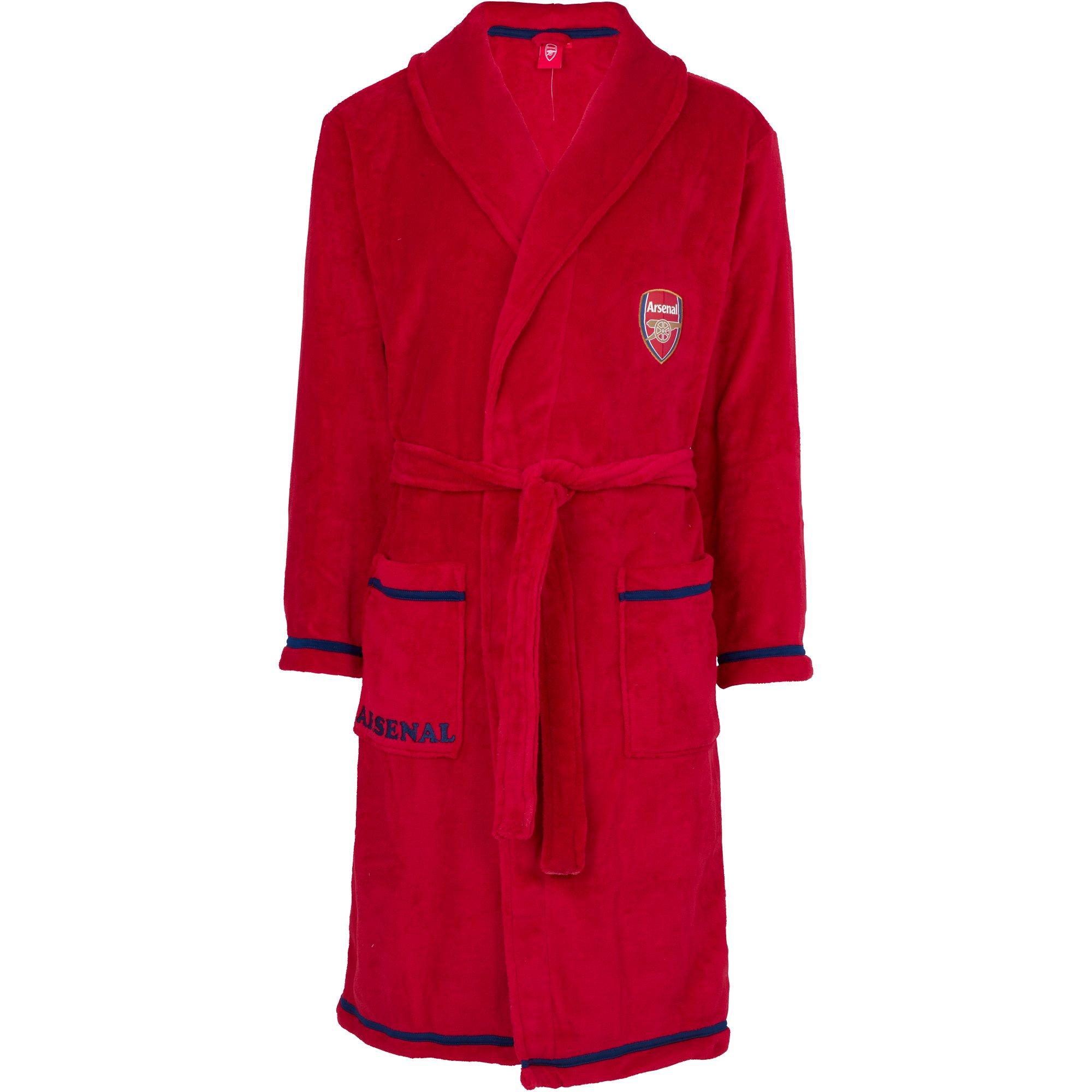 Arsenal Unisex Fleece Red Dressing Gown, Multicolor