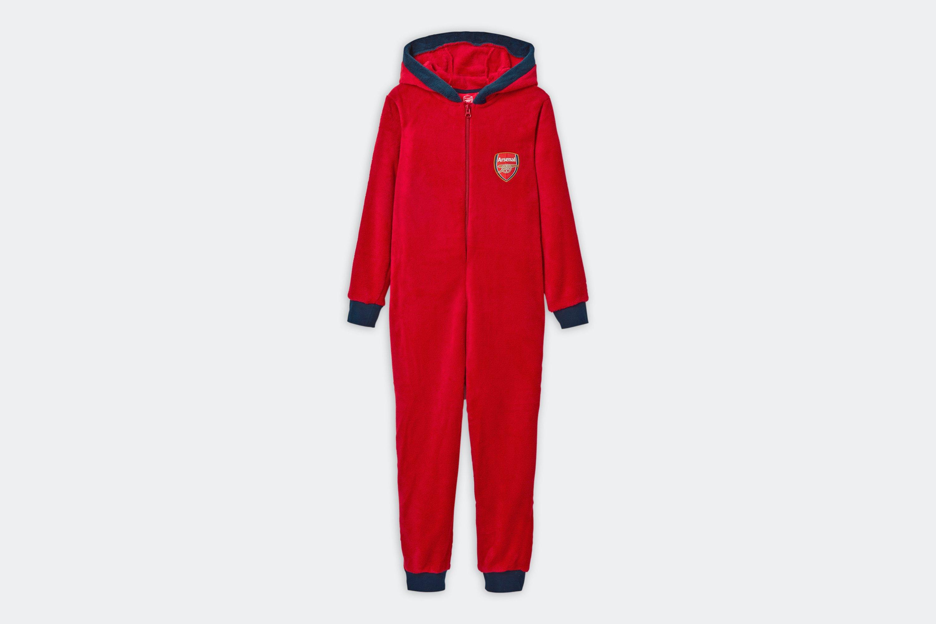 Arsenal Kids Fleece All-In-One Red Pyjama, Multicolor