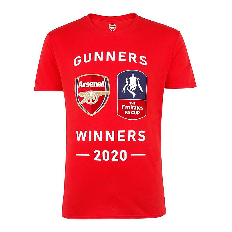 ARSENAL FA CUP WINNERS POLO STRAIGHT TEXT MENS 