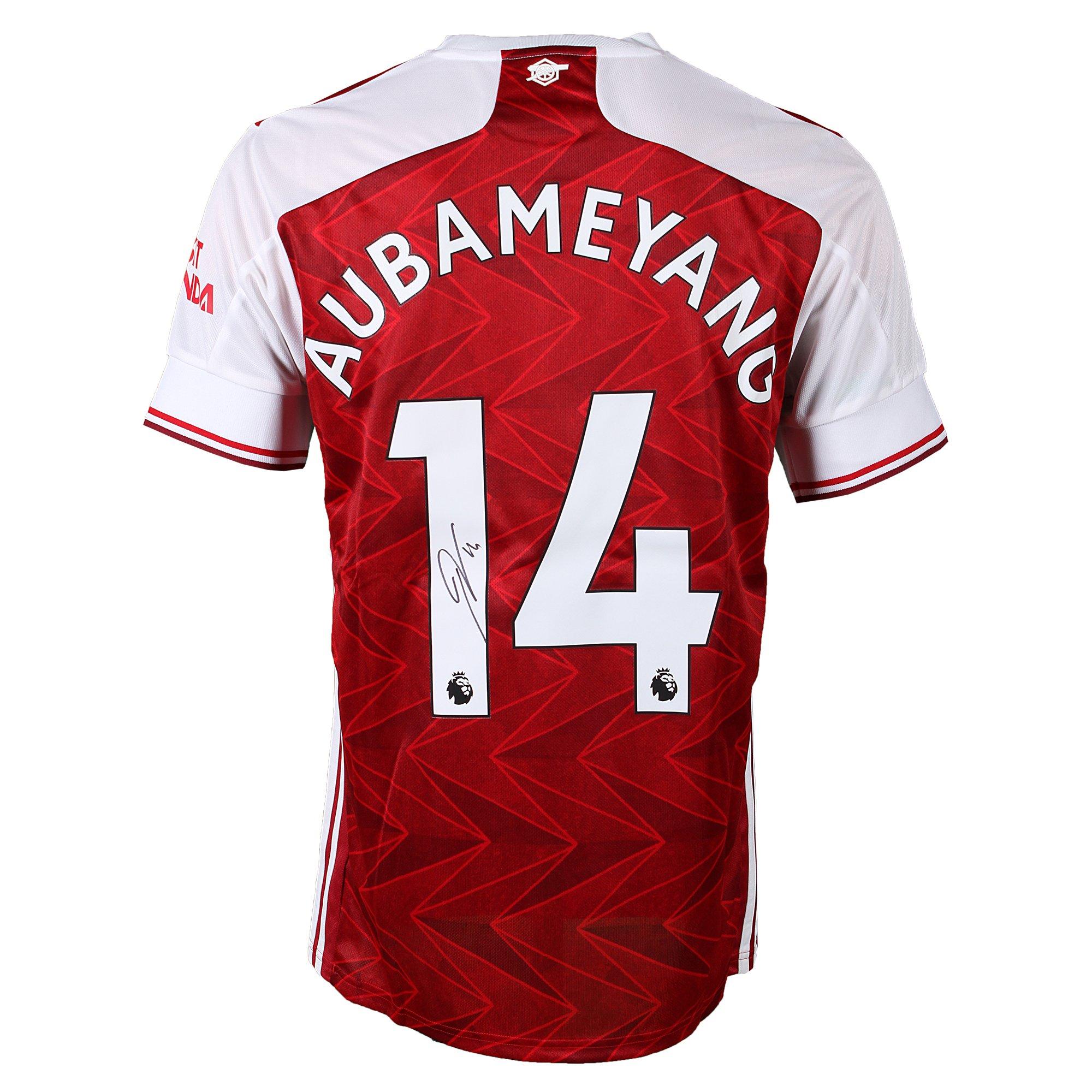 Arsenal 20/21 Aubameyang Signed Boxed Shirt | Official Online Store