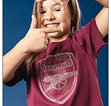 Arsenal Kids Rhinestone Crest T-Shirt