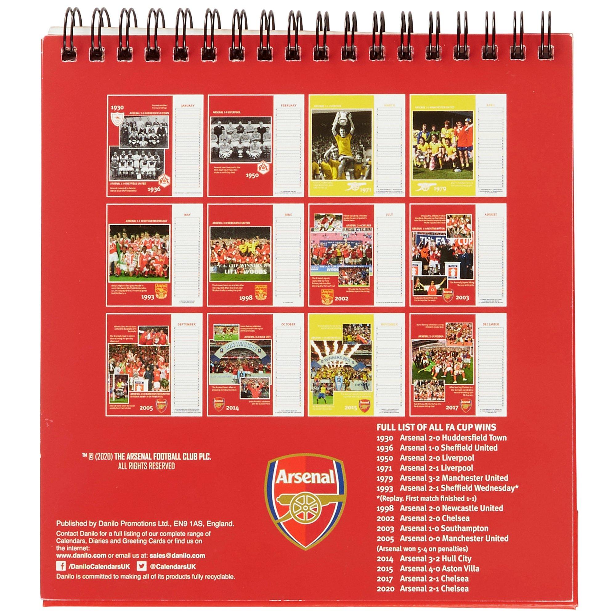 Arsenal 2021 Desk Calendar Official Online Store