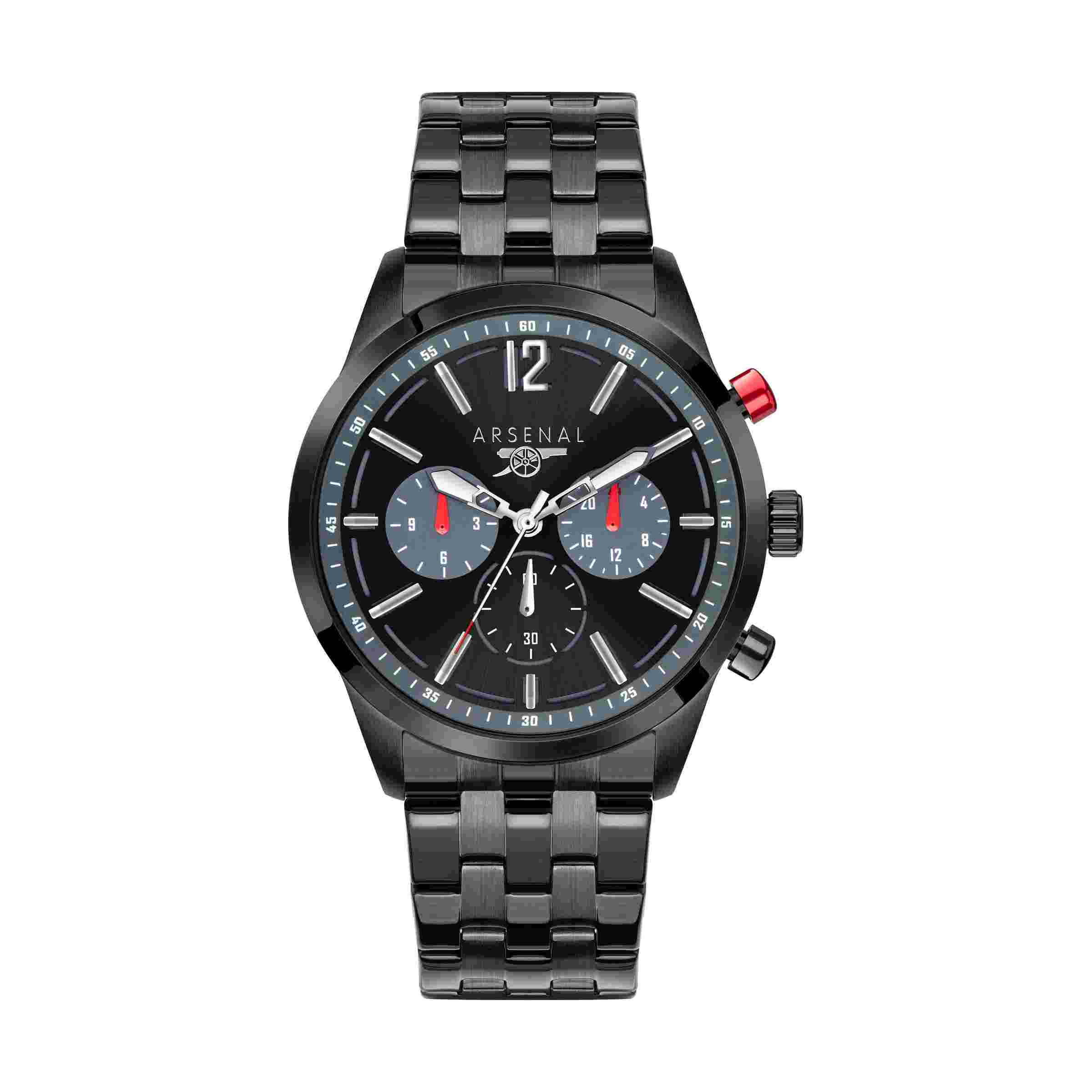 Arsenal Since 1886 Black Chrono Watch