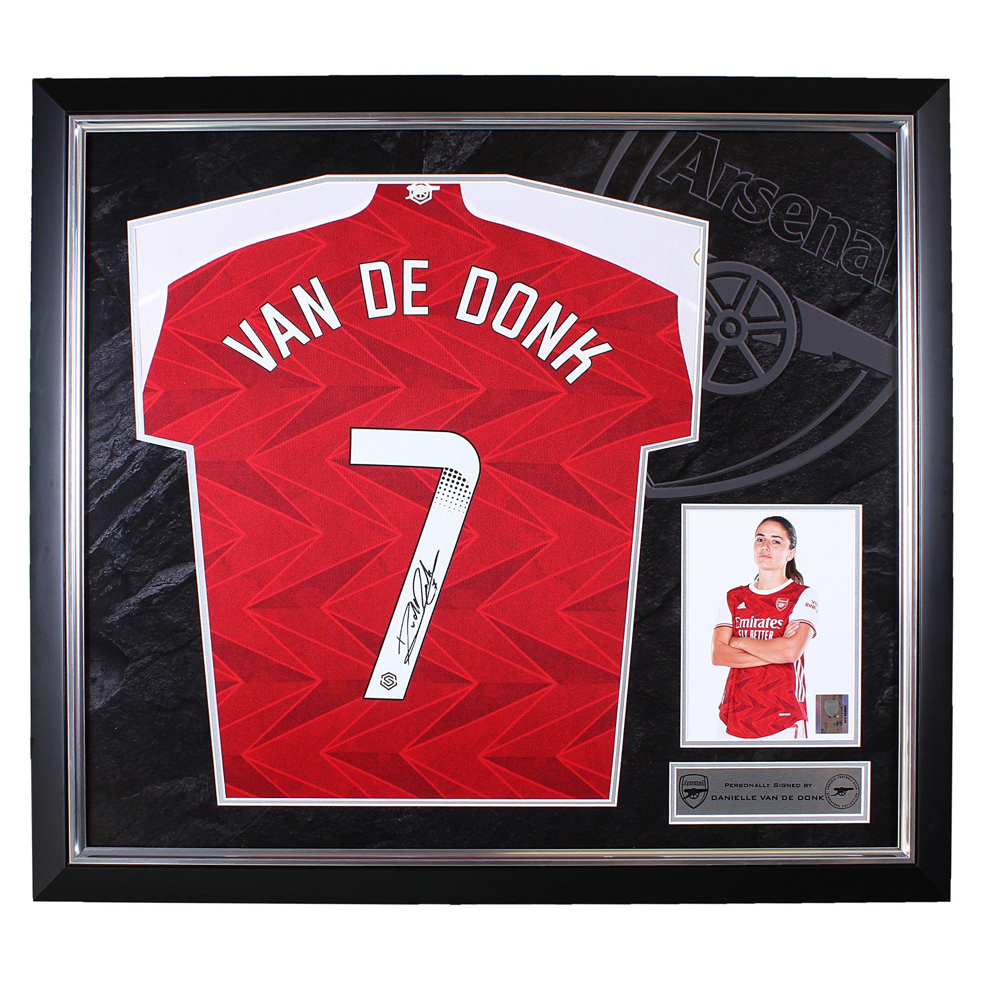 Nationaal volkslied welvaart Anoniem Van De Donk 20/21 Framed Signed Shirt | Official Arsenal Store