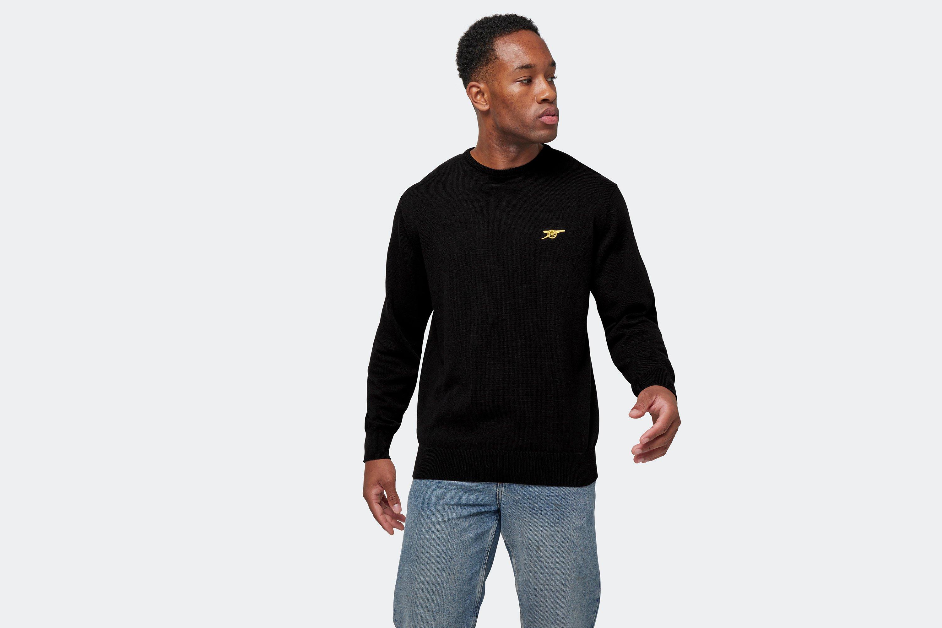 Black jumper crew neck sale