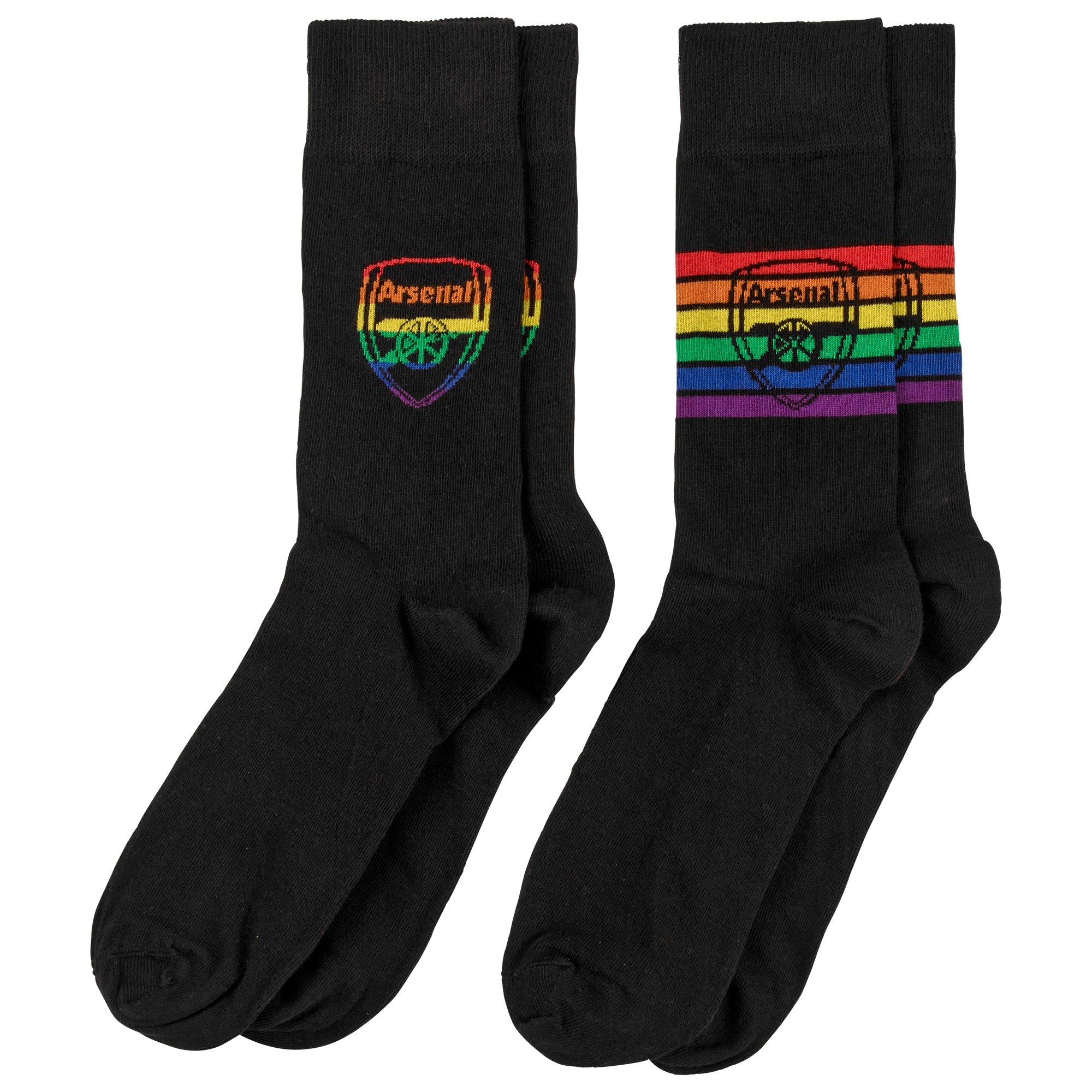 AMERICAN SOCkS - RAINBOW PRIDE (BLACK) - MID HIGH