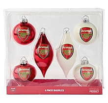Arsenal 6pk Christmas Baubles