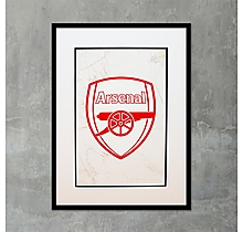 Arsenal Retro Crest Print 2002