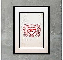 Arsenal Retro Crest Print 2011