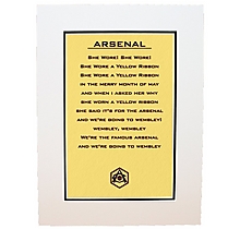 Arsenal She Wore A Yellow Ribbon Lyrics Print