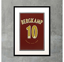 Arsenal Bergkamp 10 Retro Shirt Print