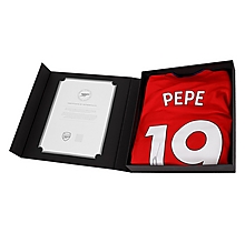 Arsenal 21/22 Pepe Boxed Signed Shirt