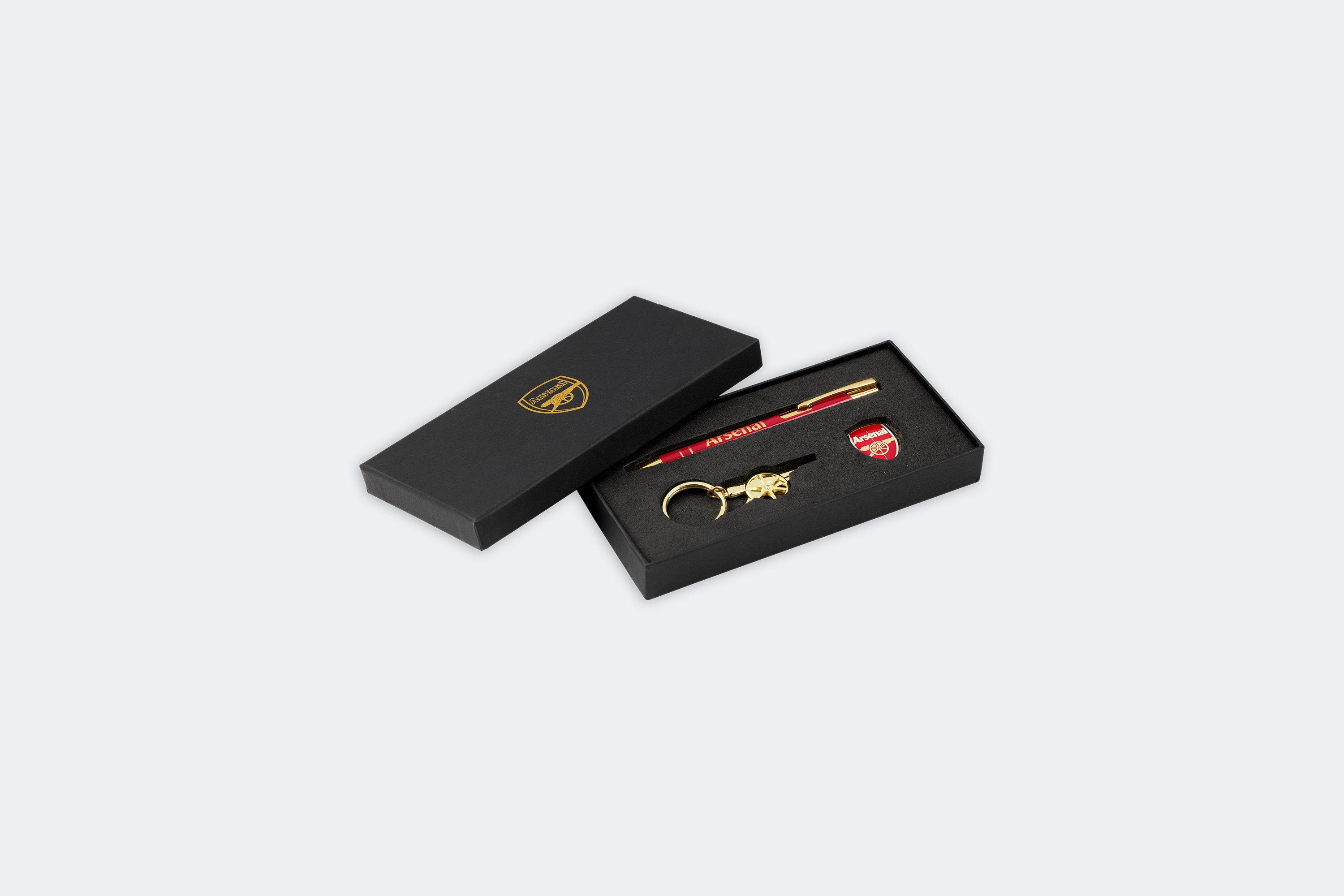 Arsenal Pen Badge And Keyring Set Official Online Store
