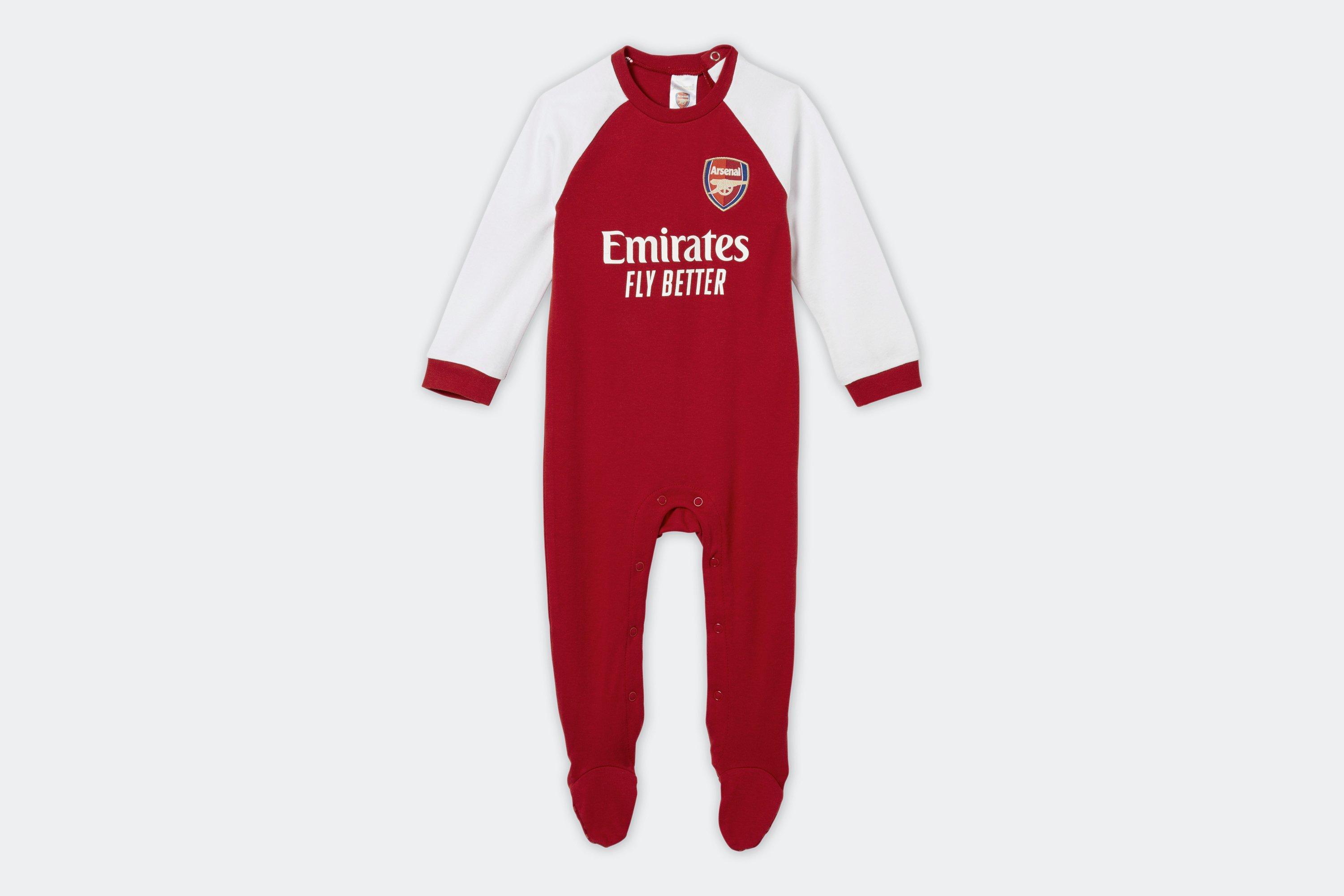 Arsenal clearance baby sleepsuit