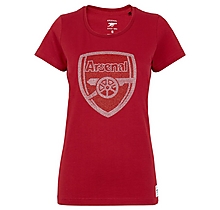 Arsenal Womens Since 1886 Rhinestone Crest T-Shirt