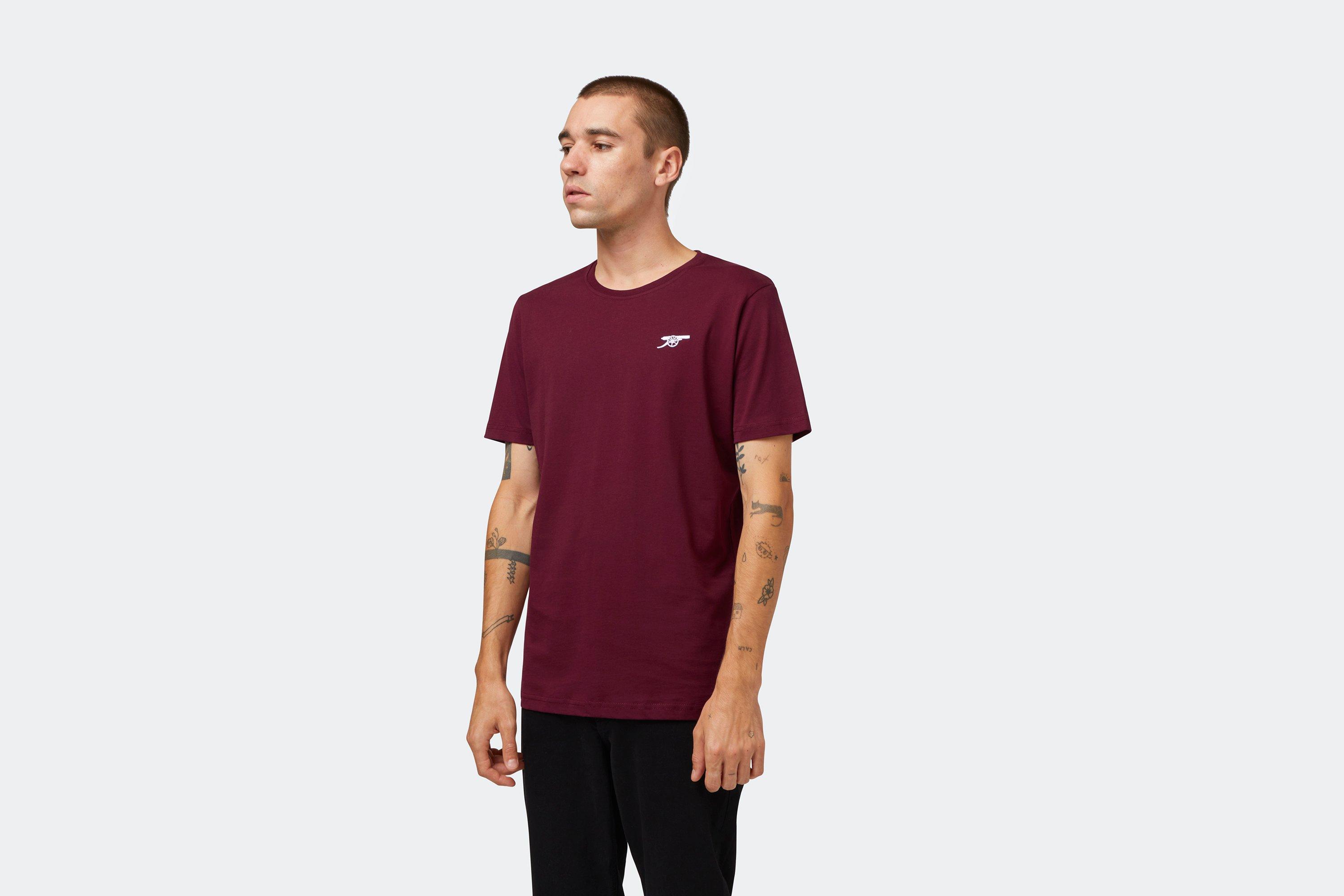 Arsenal store burgundy shirt