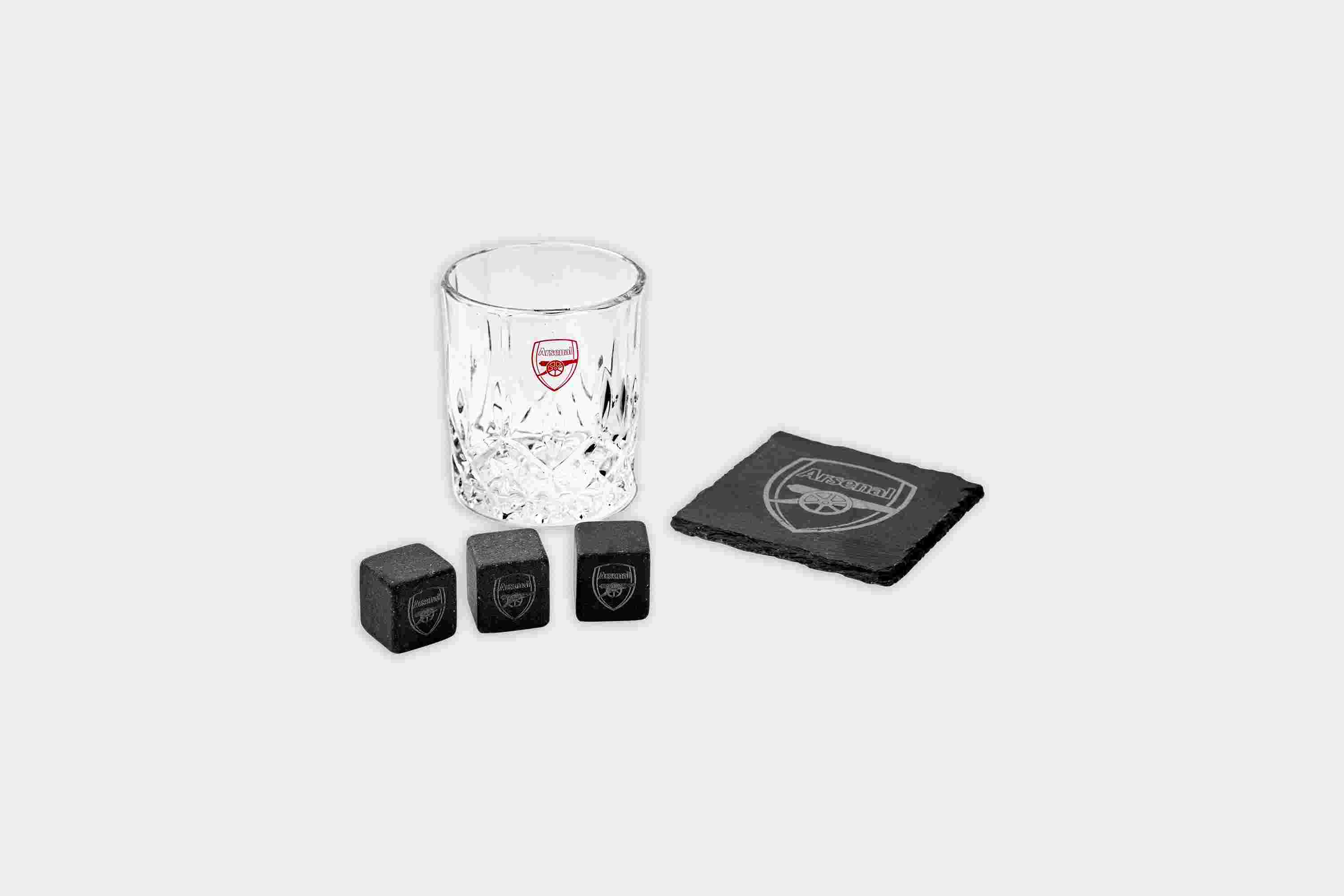 Arsenal 5 Piece Tumbler, Ice Cube, and Coaster Set