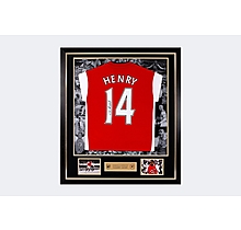 Arsenal Framed Signed Thierry Henry Shirt