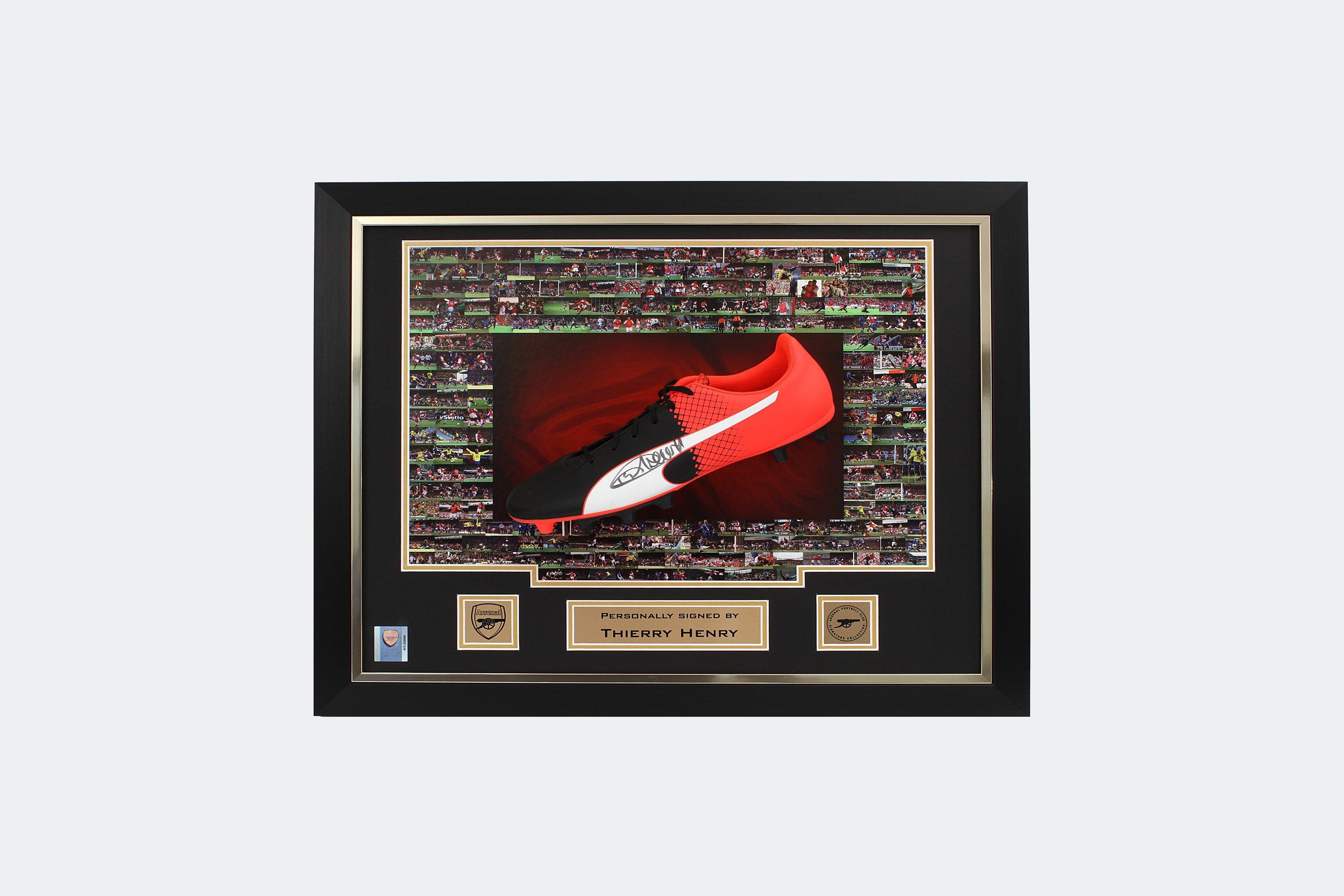 Framed Signed Thierry Henry Boot