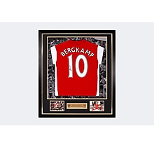 Arsenal Framed Signed Dennis Bergkamp Shirt