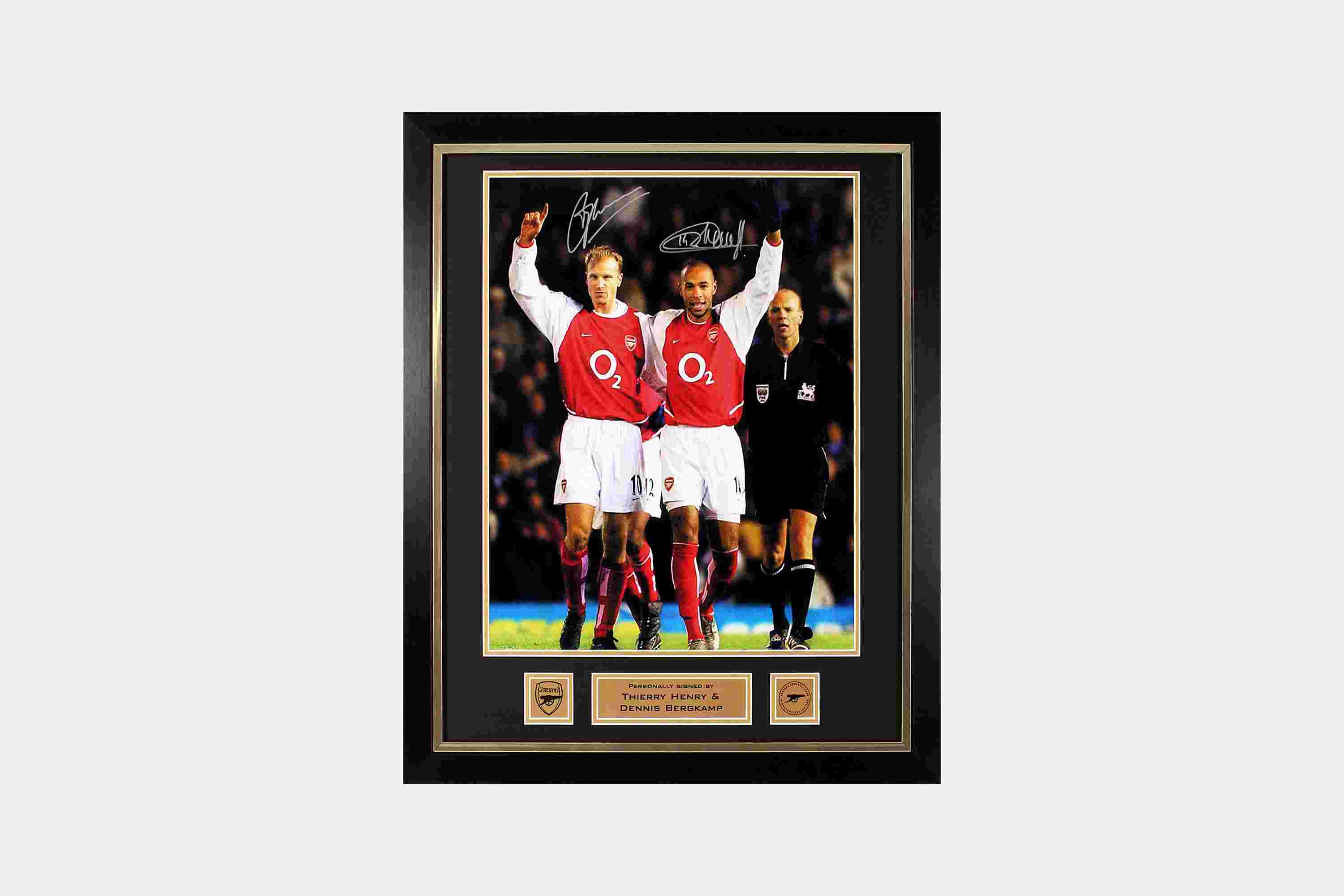Arsenal Framed Signed Henry - Bergkamp Celebration Print