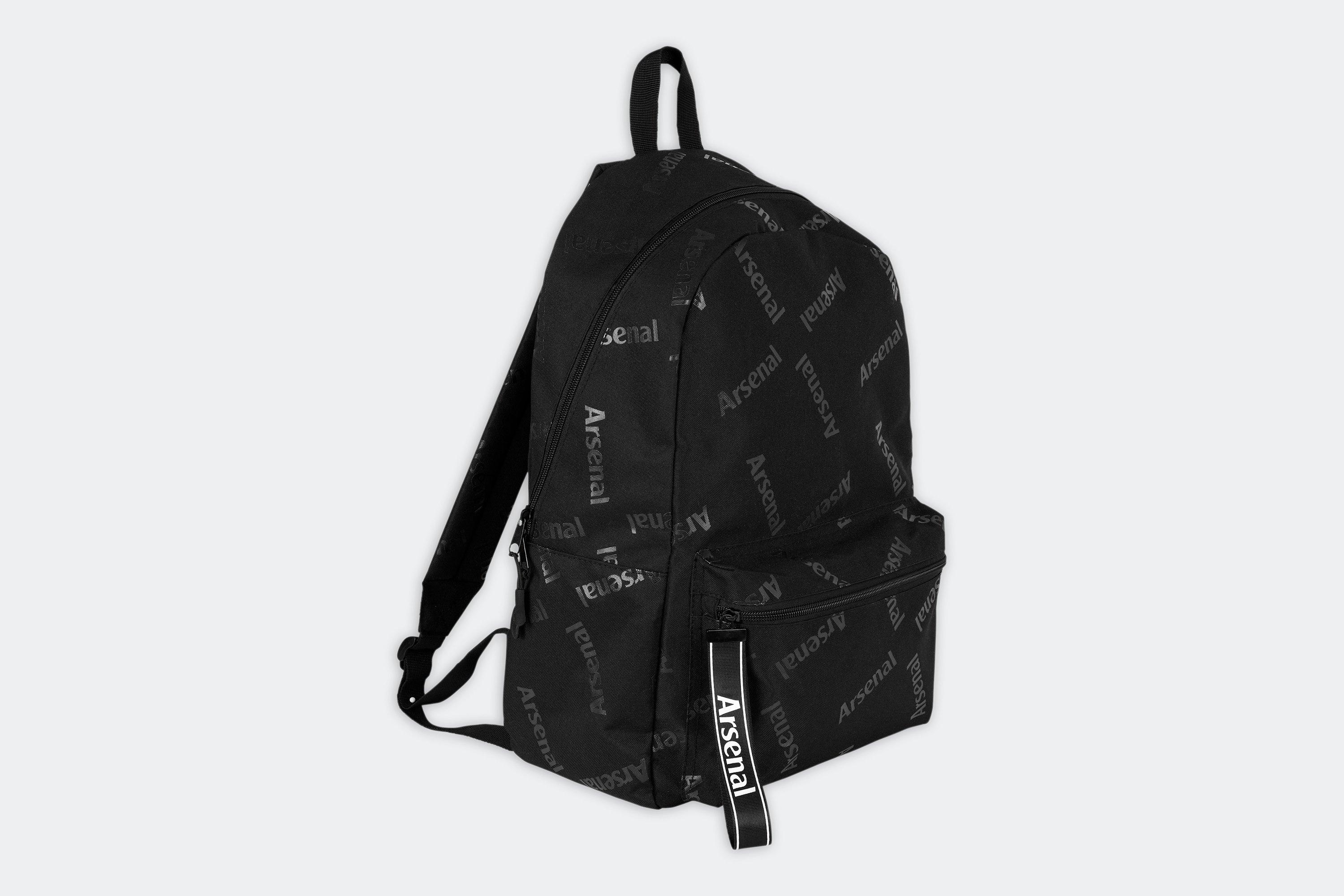 Arsenal Black Text Backpack