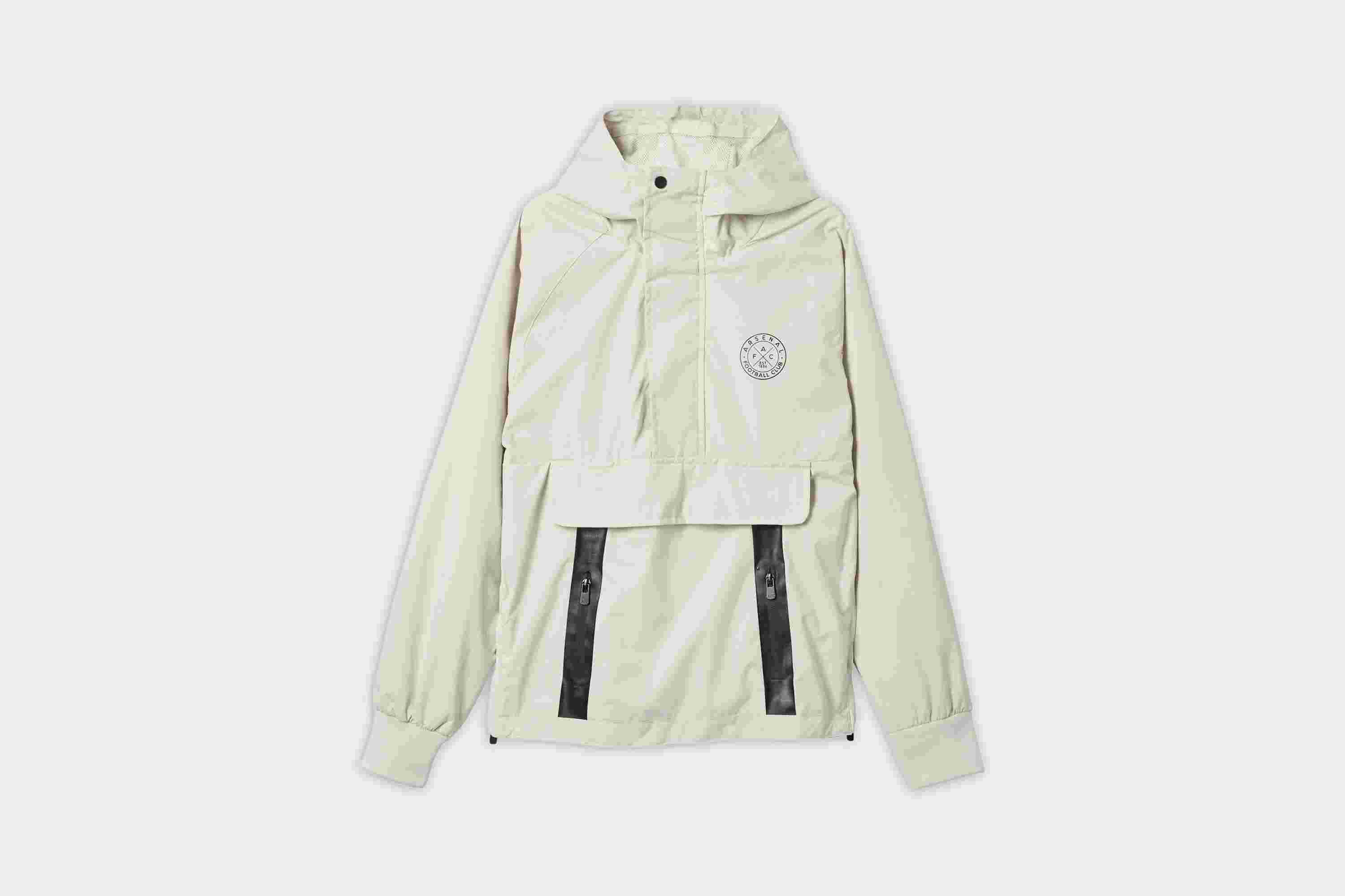 Arsenal Kids Cream 1/4 Zip Shower Jacket