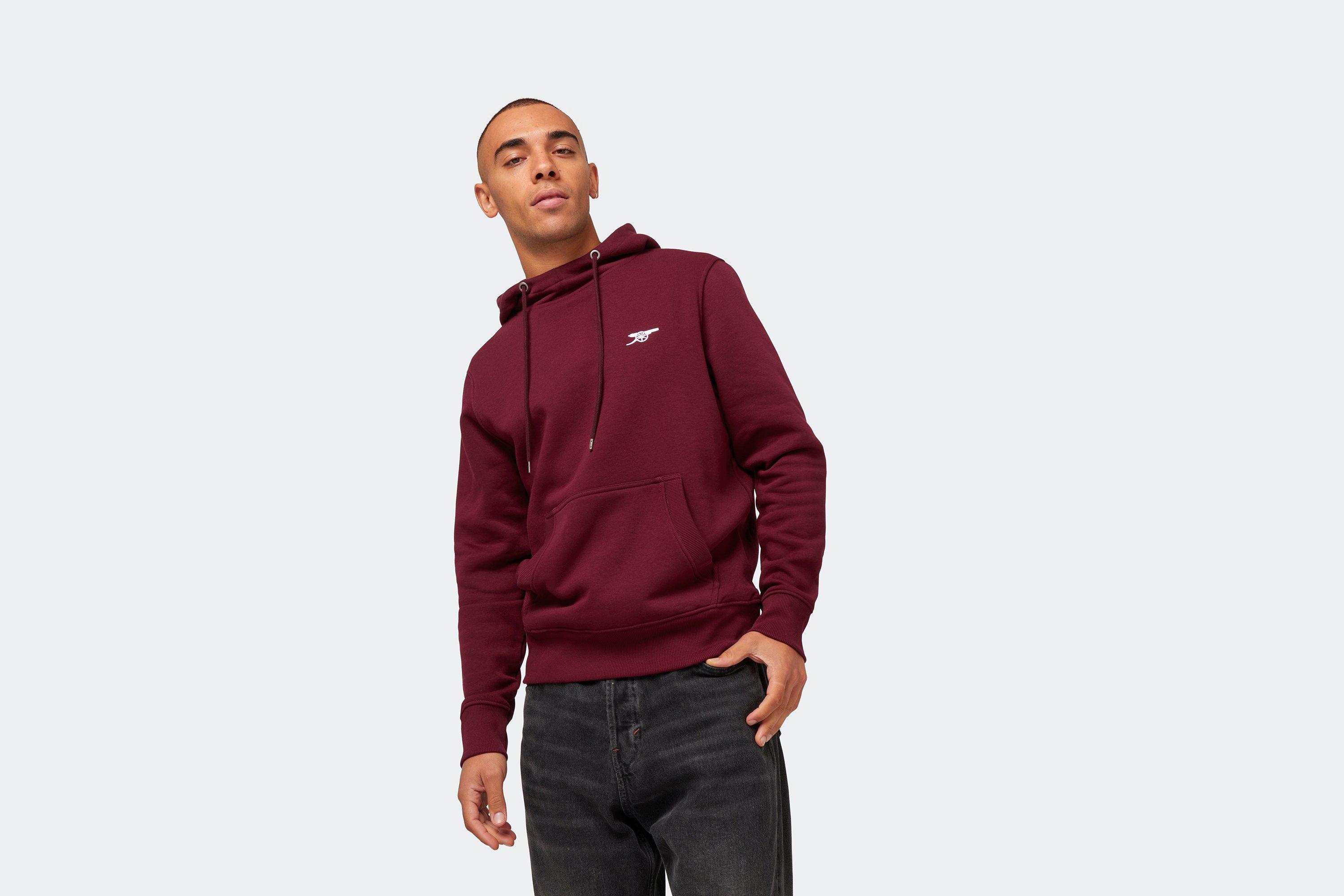 Arsenal Essentials Redcurrant Hoodie Official Online Store