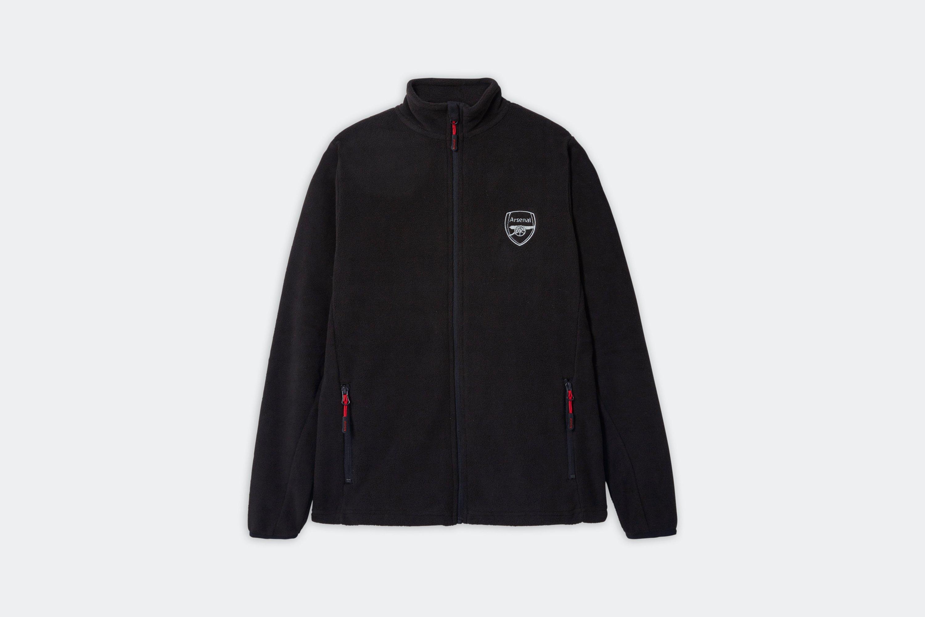 Arsenal Kids Black Fleece Jacket, Multicolor