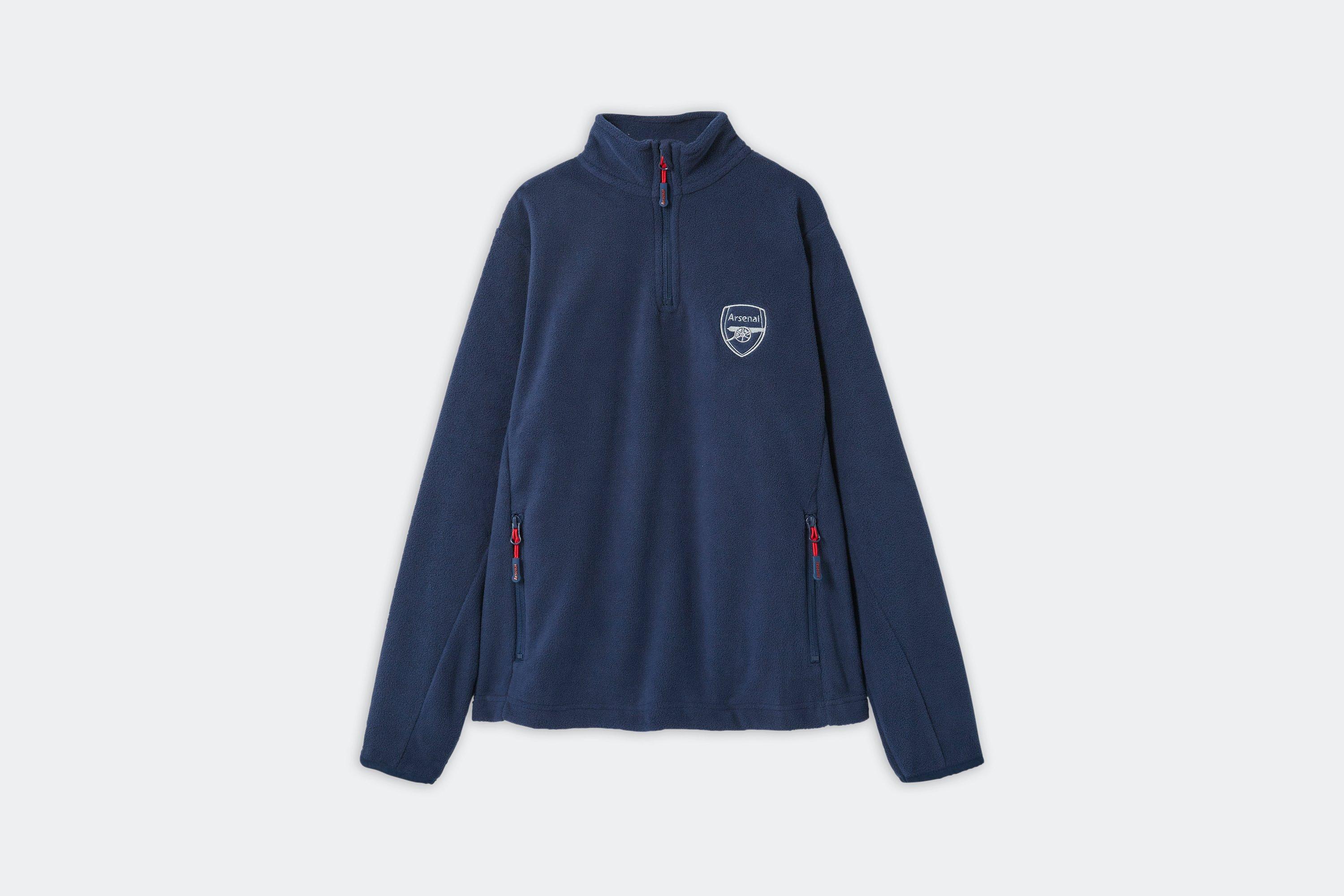 Arsenal Kids Navy 1/4 Zip Fleece Jacket, Multicolor