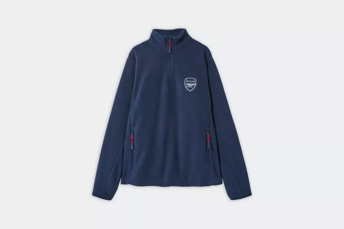 Arsenal Kids Navy 1/4 Zip Fleece Jacket 