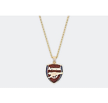 Arsenal Gold Plated Cubic Zirconia Pendant and Chain