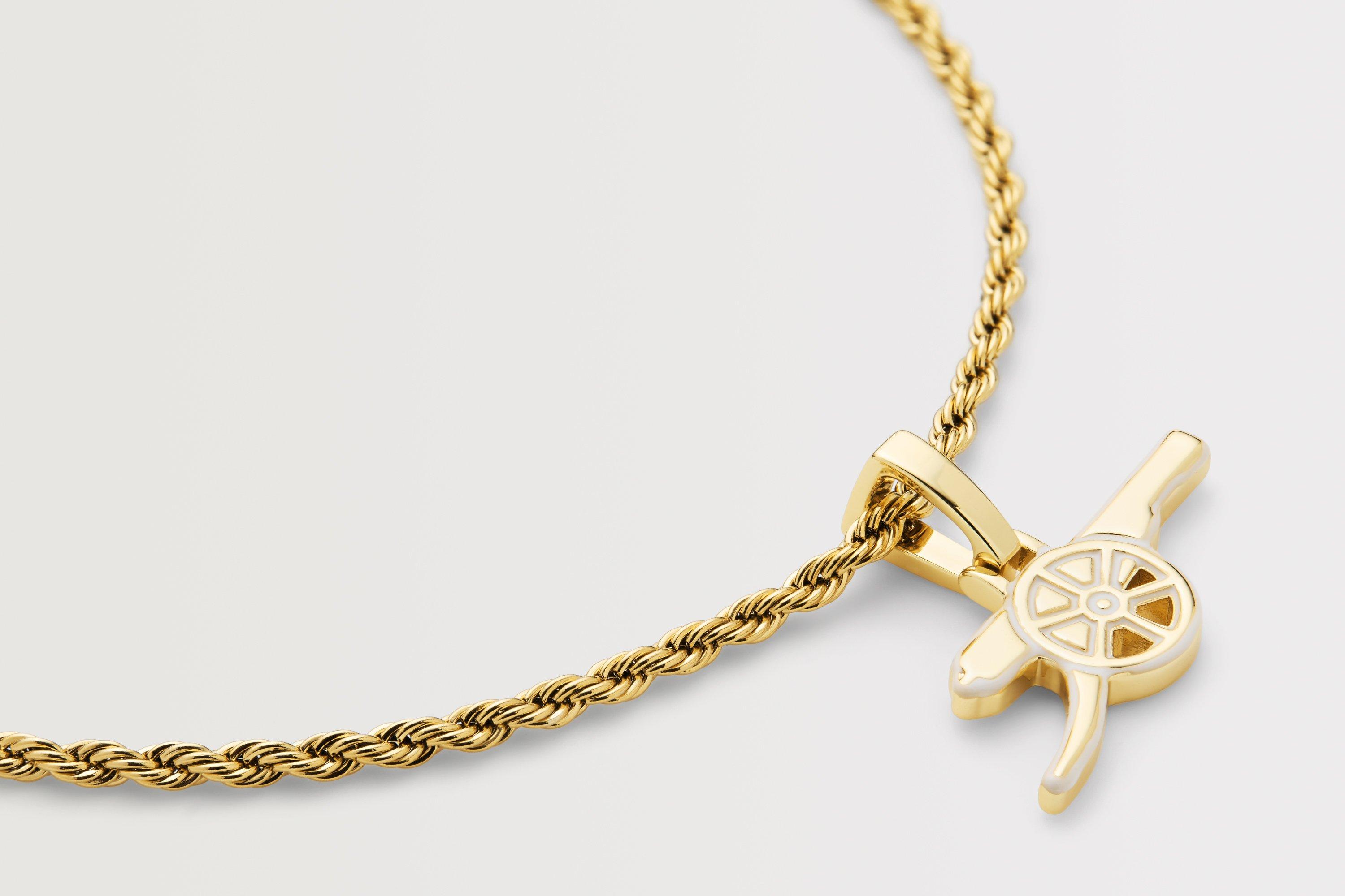 Arsenal Gold Plated Cannon and Chain | Official Online Store