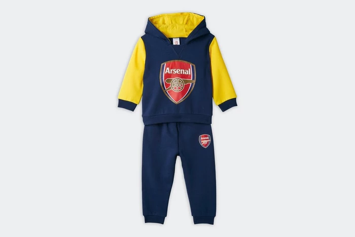 Arsenal Baby Navy Crest Hoodie Tracksuit